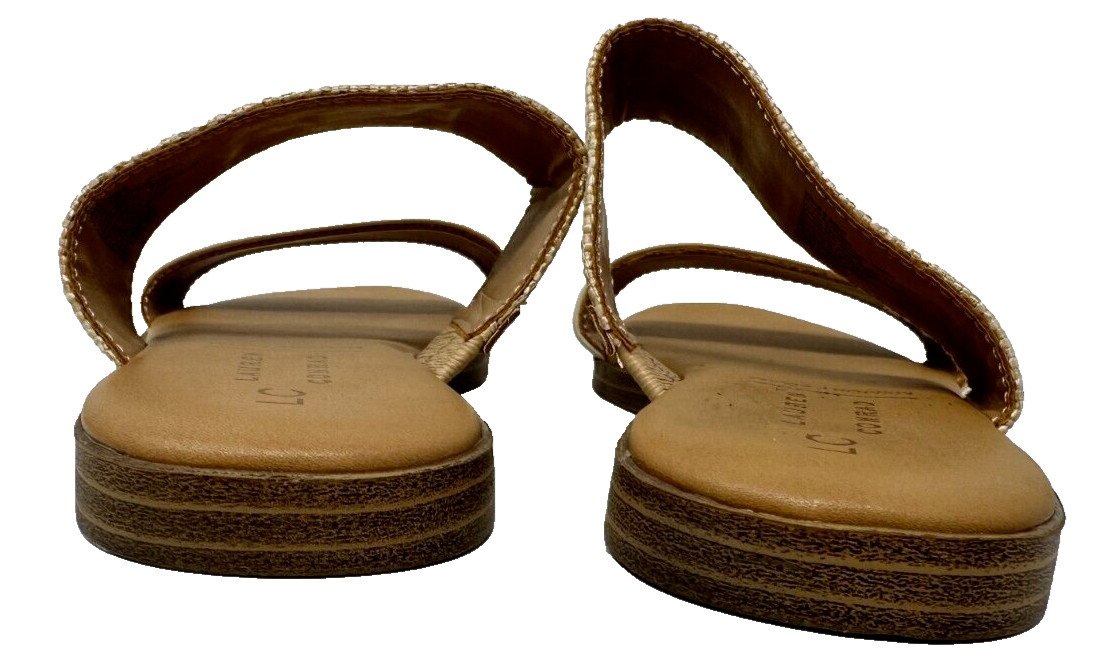 LC Lauren Conrad Women’s Sunstone Slip On Comfort Sandals Natural Size:9 187C