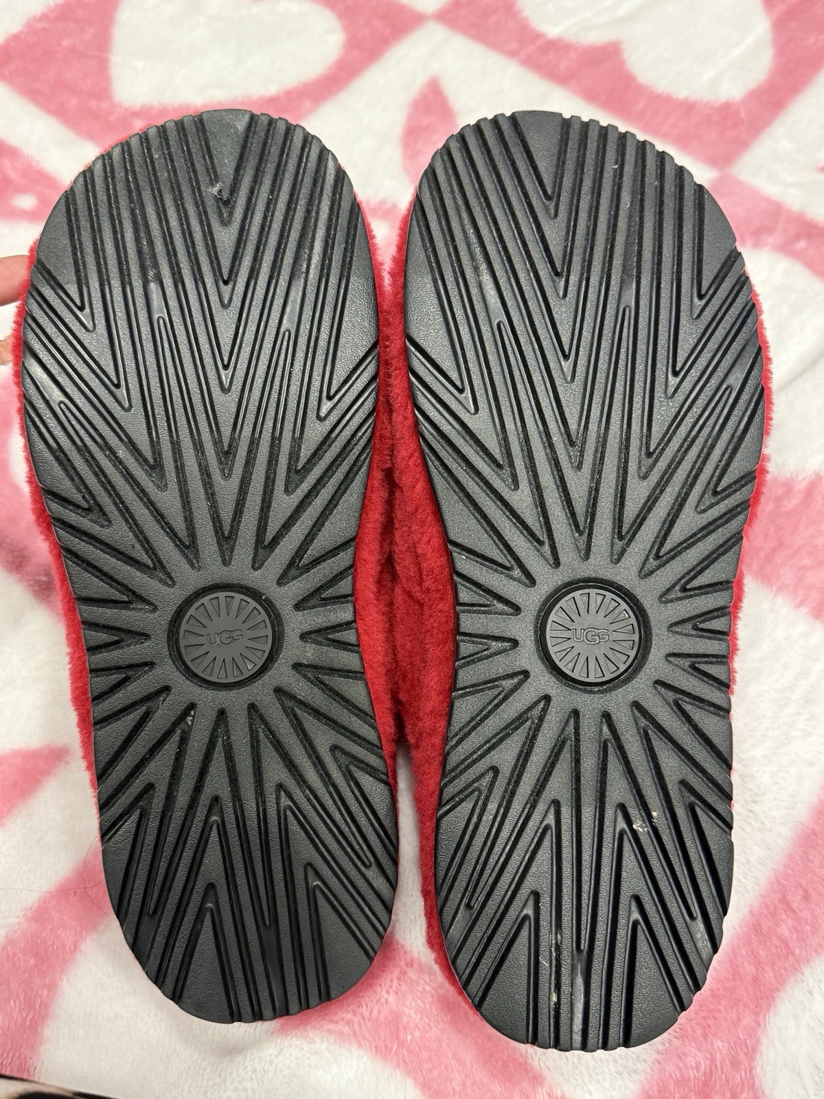 UGG Slippers Red Open Toe US 11