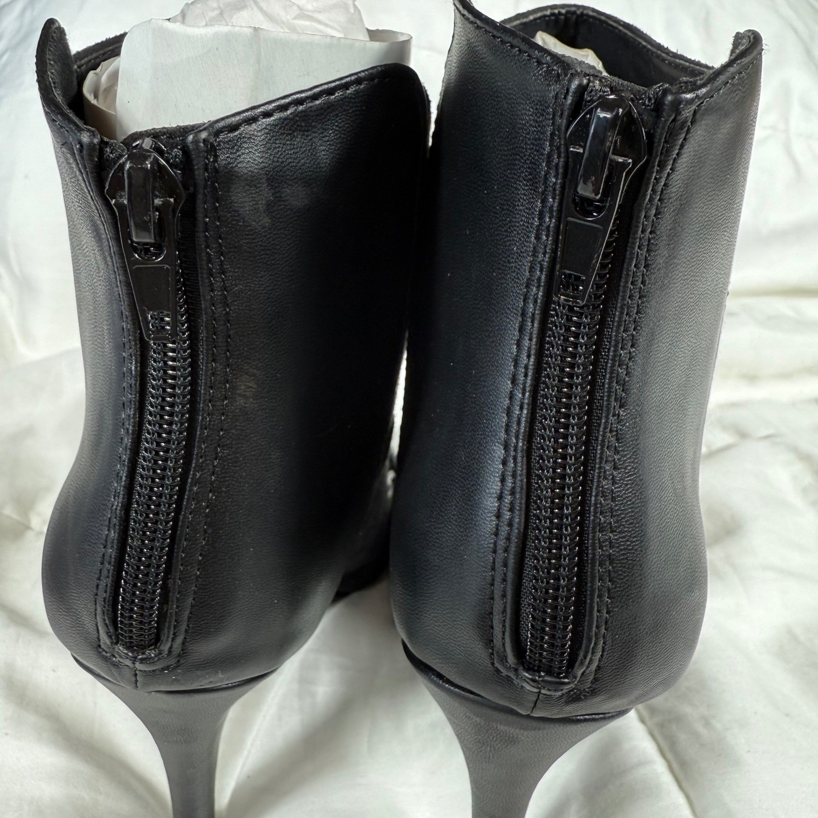 NIB Paprika Ainsley Black Cutout Ankle Boots Stiletto Heel Women’s Size 8.5M