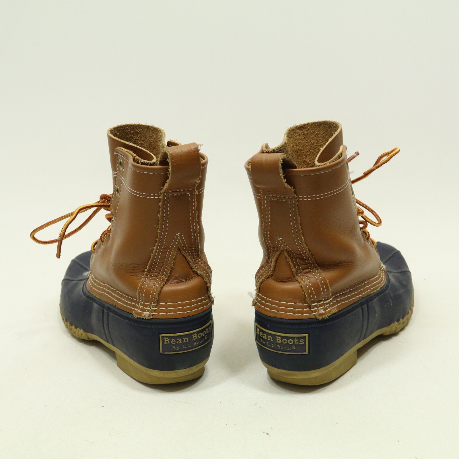 L.L. Bean Women’s The Original Duck Boots Brown Ankle Lace Up Pull Tab USA Sz 8M