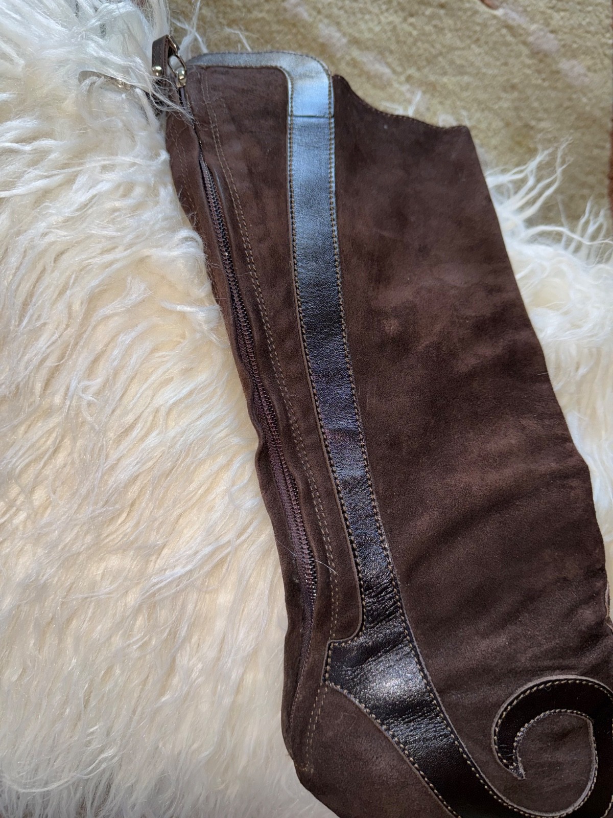 Authentic Fendi Brown Suede Boot Size 7