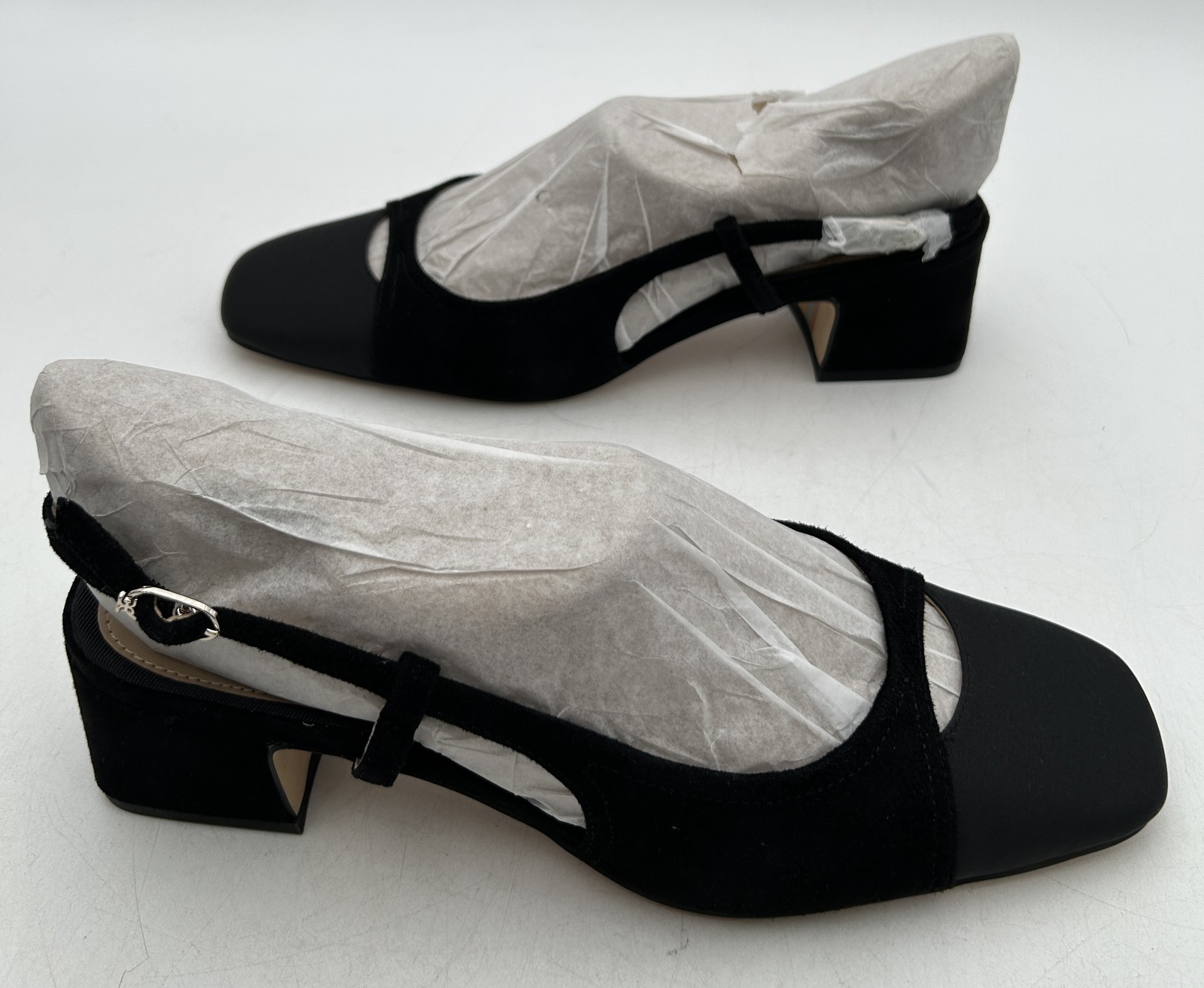 Sam Edelman Tarra Sling Heels 8 Black Suede