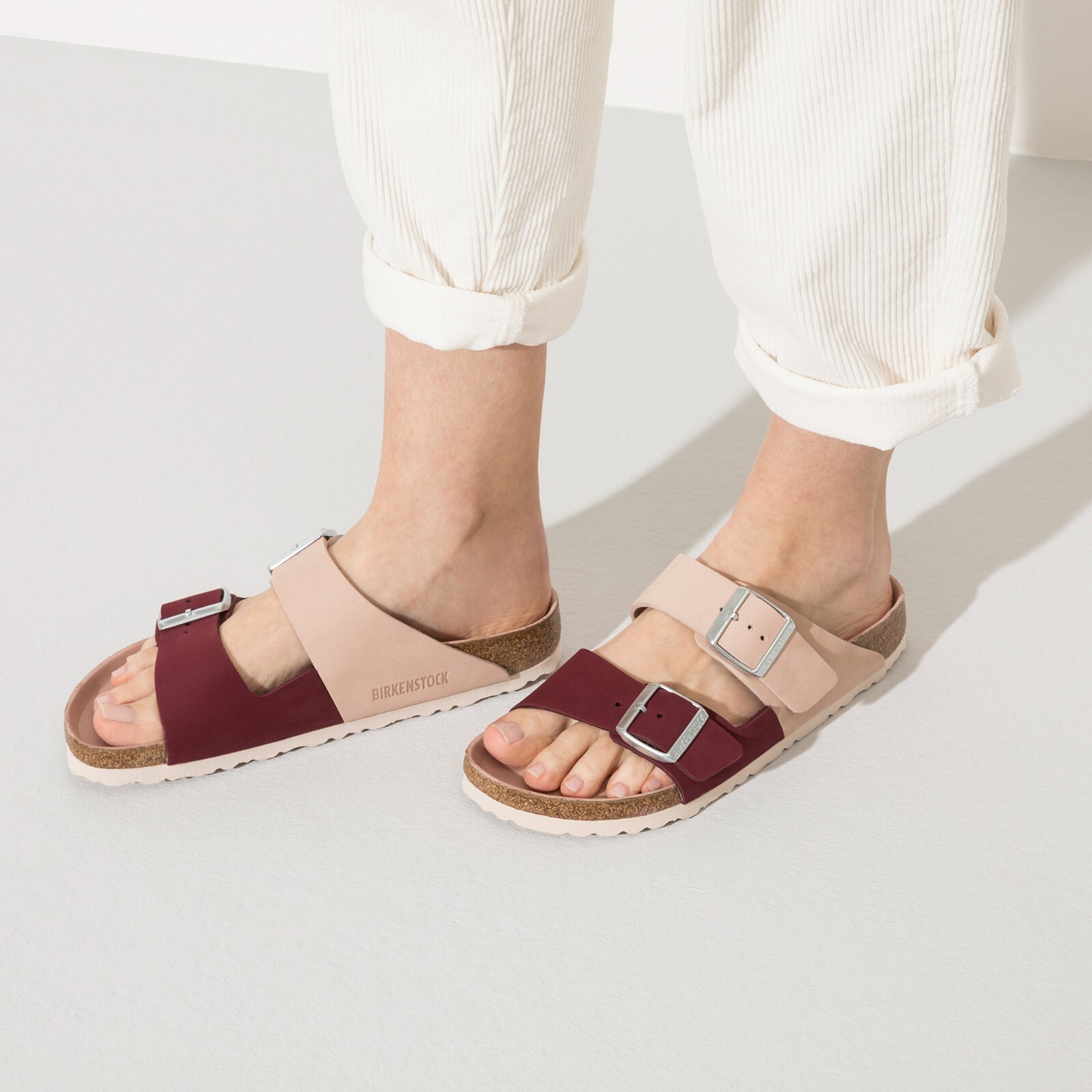 Birkenstock Women’s Arizona Split Nubuck Leather Maroon Sandals US5 EU36 1020499