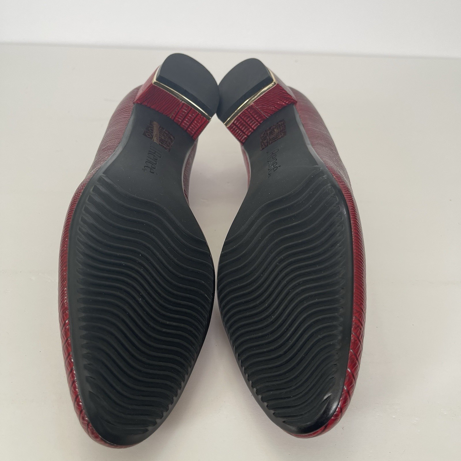 J. Renee Bambalina Lizard Print Red Patent Size 8.5 NEW Career Church Holiday