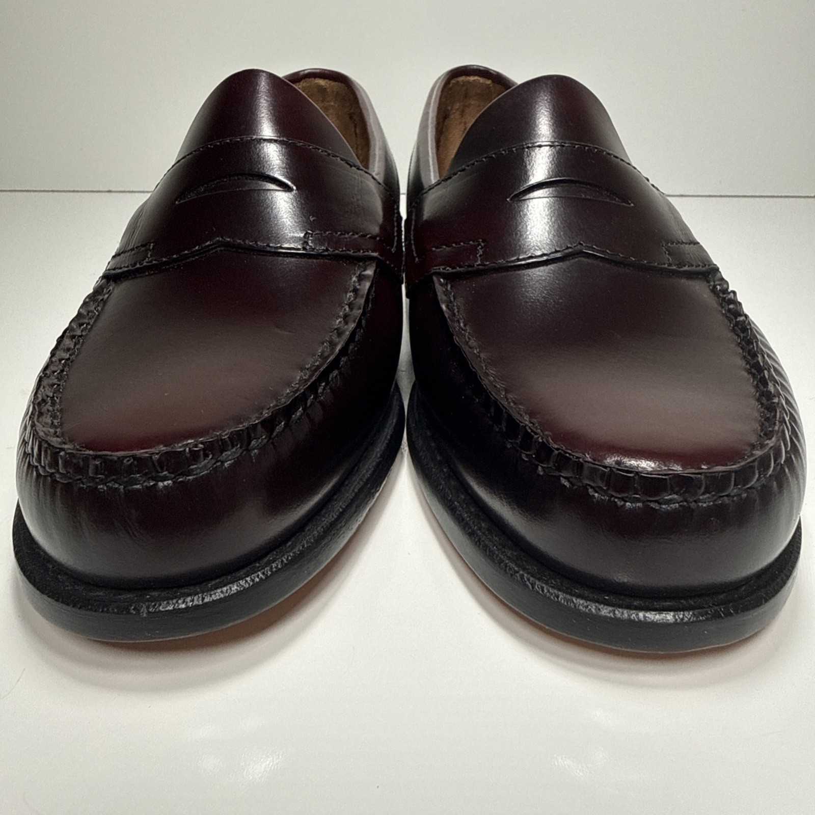 GH Bass Weejuns Leather Penny Loafers Burgundy Slip On Womens Sz 7.5 D