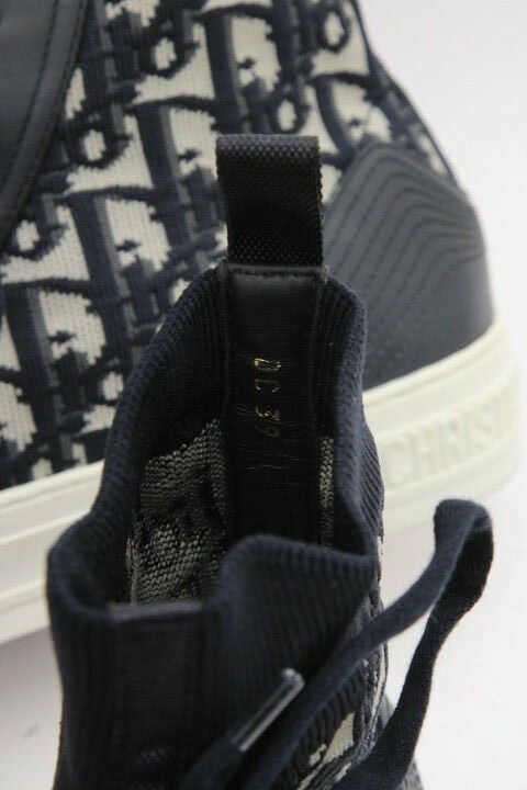 Dior B23 Oblique Knit High Top Womens Sneakers Size 39/US 9 in Deep Blue