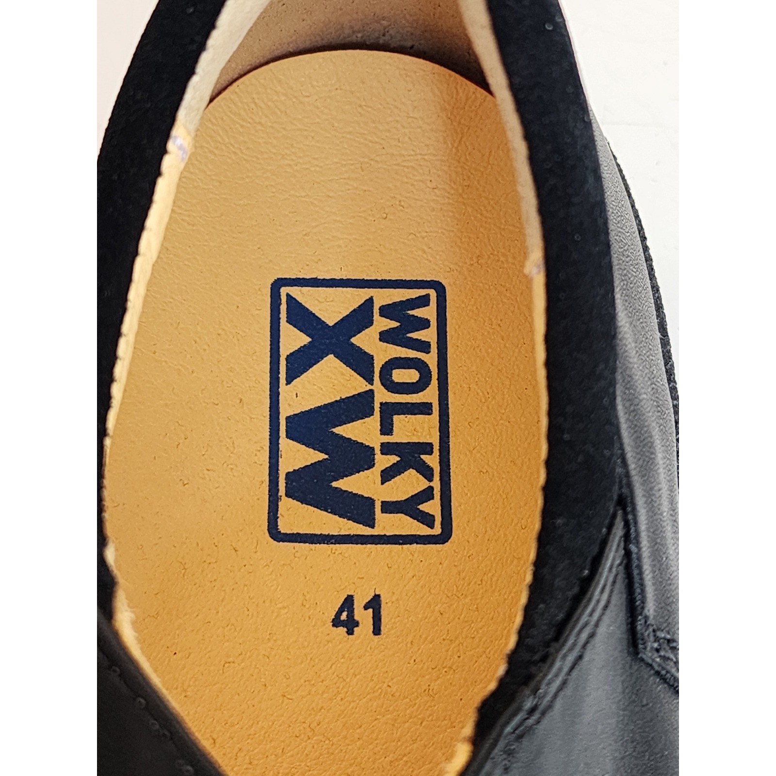 Wolky Motion XW Black Leather Suede Mary Jane Shoes Hook Loop 41 0252100000 NEW