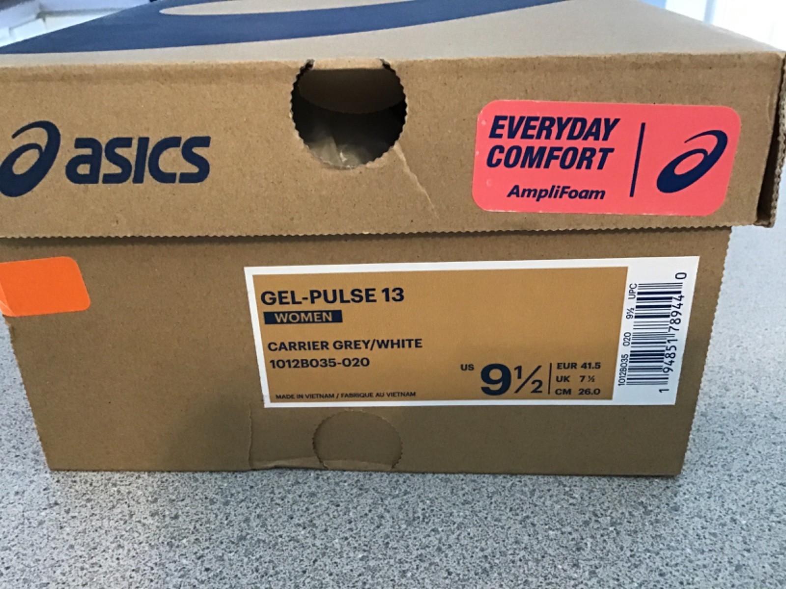 Asics Gel-Pulse 13 Womens Shoes Size 9 1/2 Carrier Grey/White 1012B035-020