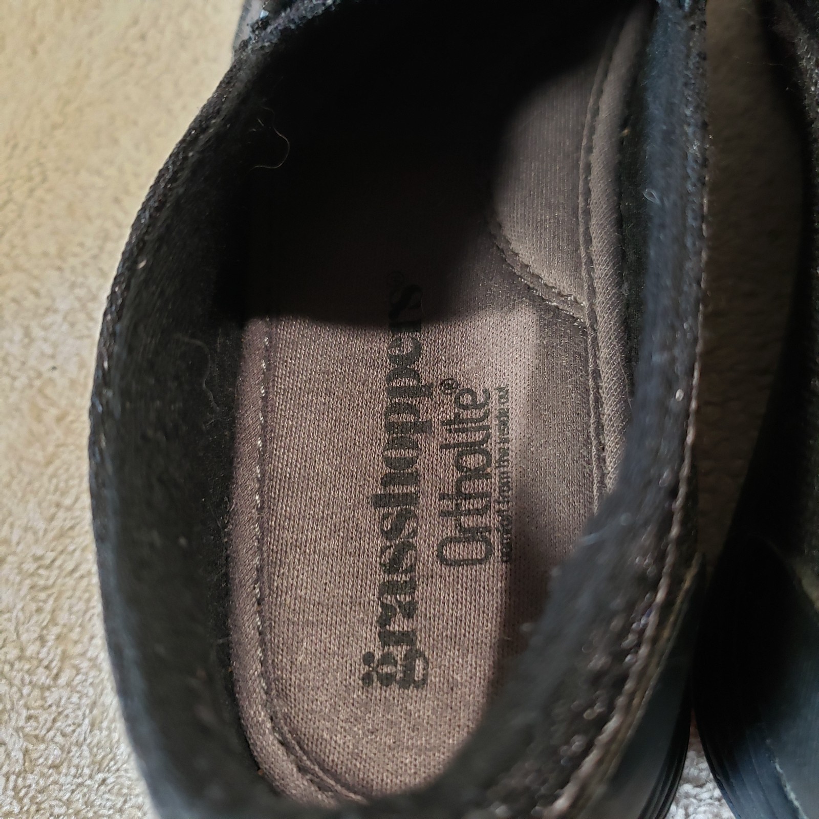 Grasshoppers Ortholite Slip‑On Zip Up Shoes Black Womens 6.5 M