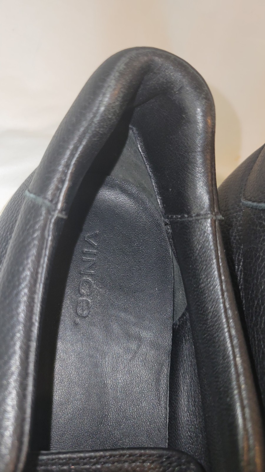 Vince Black Leather Kirkland Slip On Fashion Sneakers Womens Size US 9.5M