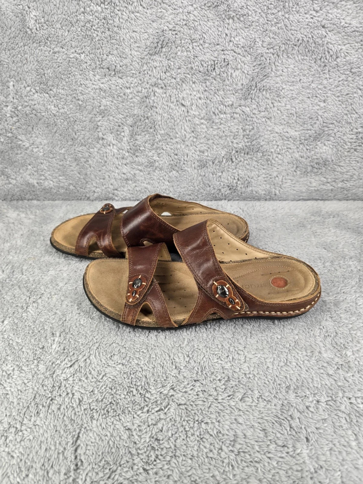 Women’s Clarks Unstructured Brown Sandals Shoes 9