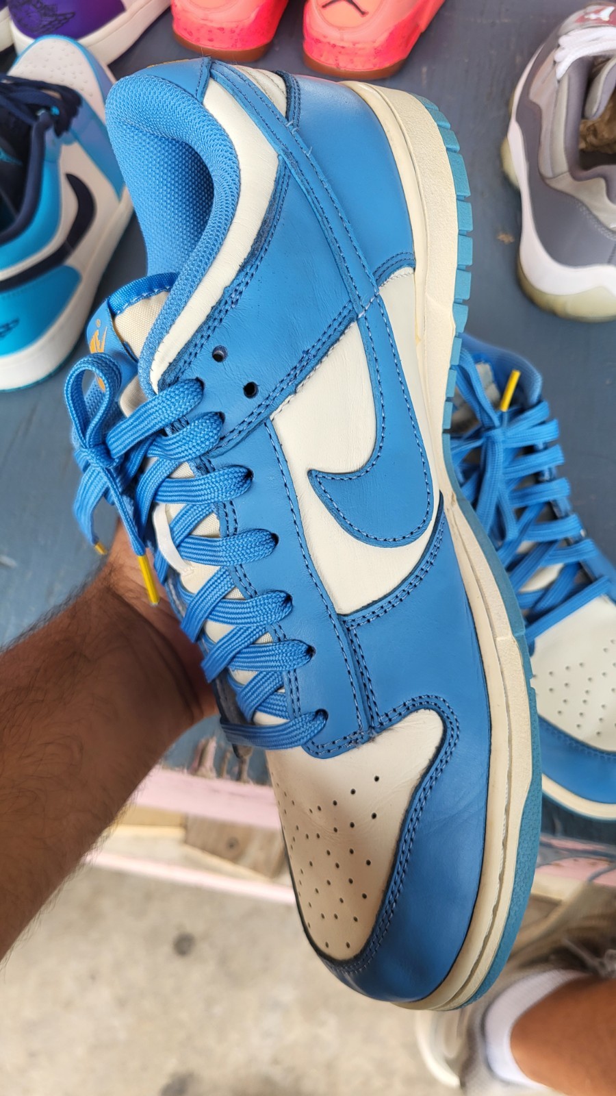 Nike Dunk Low Coast DD1503-100 Blue White Colorblock Leather Low Top Sneaker