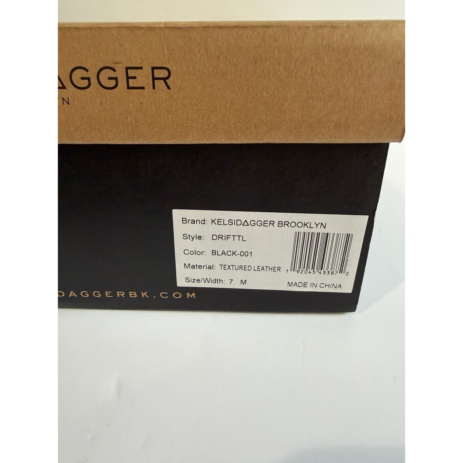 Kelsi Dagger Brooklyn Drift Platform Slide Sandals Leather Black Sz 7 NEW