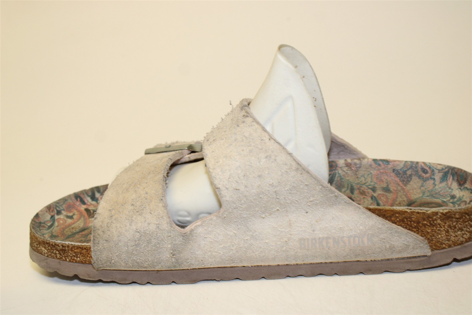 Birkenstock Women Size 9 N 40 Mens 7 Arizona Slide Ecru Vegan Germany Made Shoes