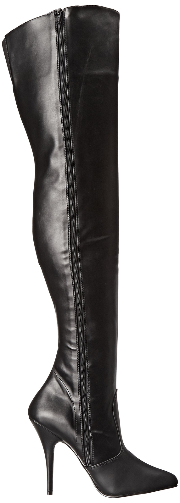 Pleaser Women’s Seduce-3000 Thigh High Boot Black matte black size 7