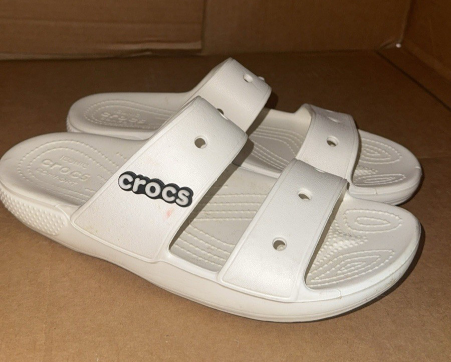 Crocs Classic Double Band 2 Strap Sandals Womens SIZE 9 PRE-OWNED