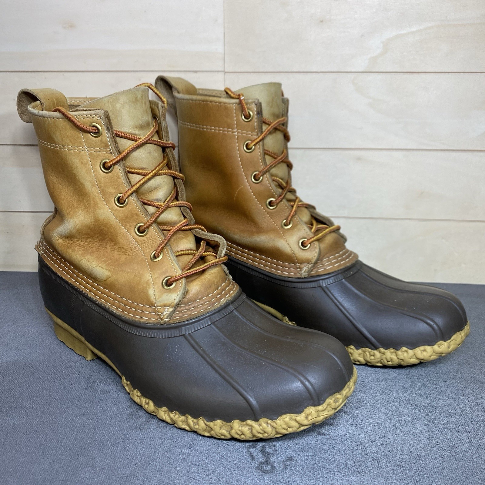 LL Bean Boots Brown Leather Women’s Size 8 M Shoes Waterproof Duck Boots