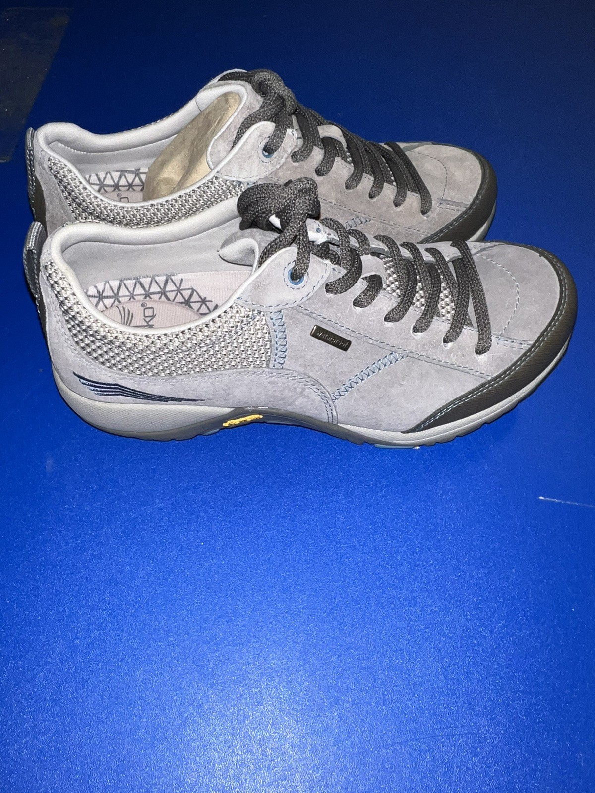 Dansko Paisley Suede Grey/Blue Size 36 Sneakers New With Box