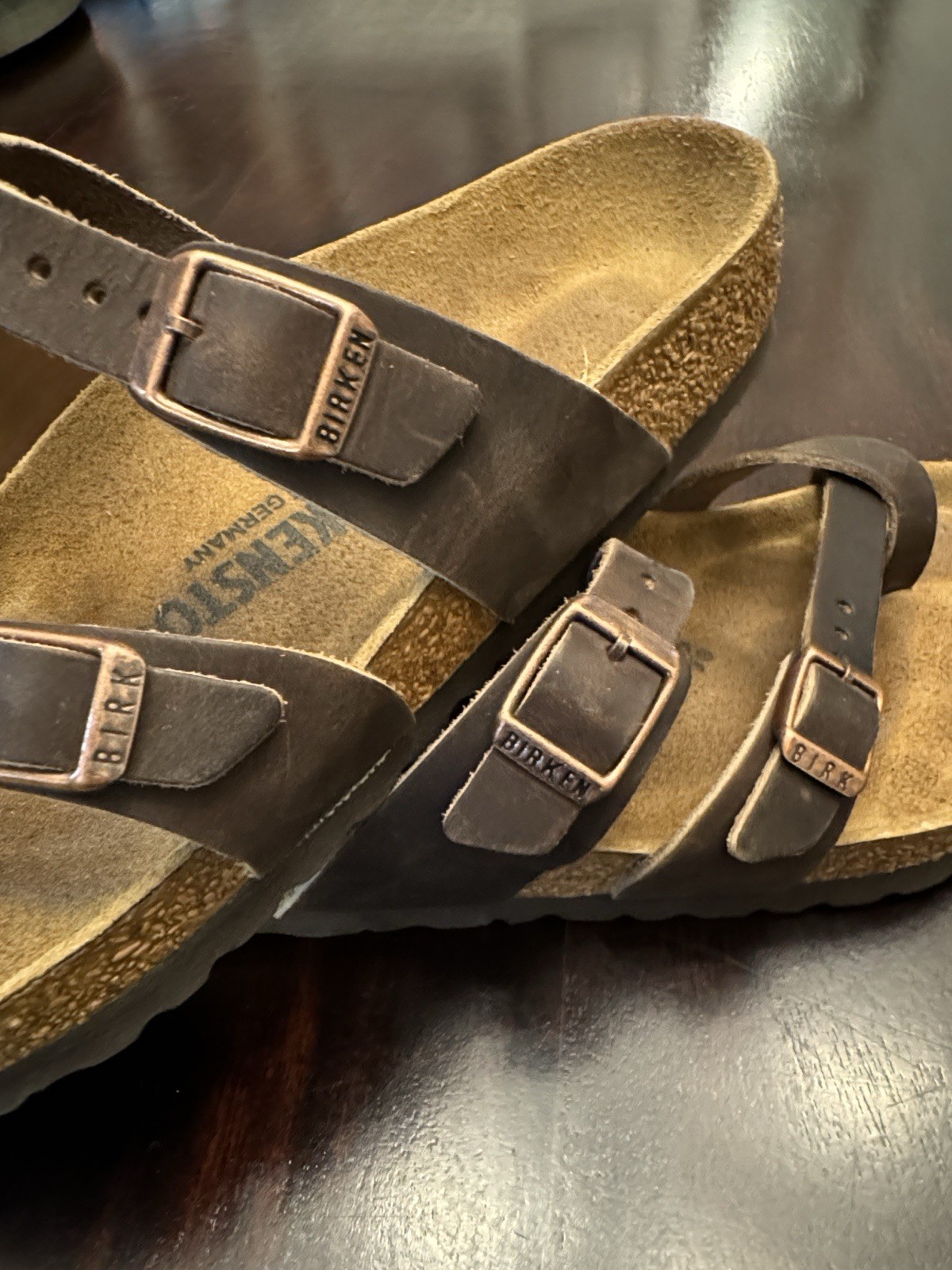 Birkenstock Mayari Dark Brown Oil Leather Size 36 Regular Fit