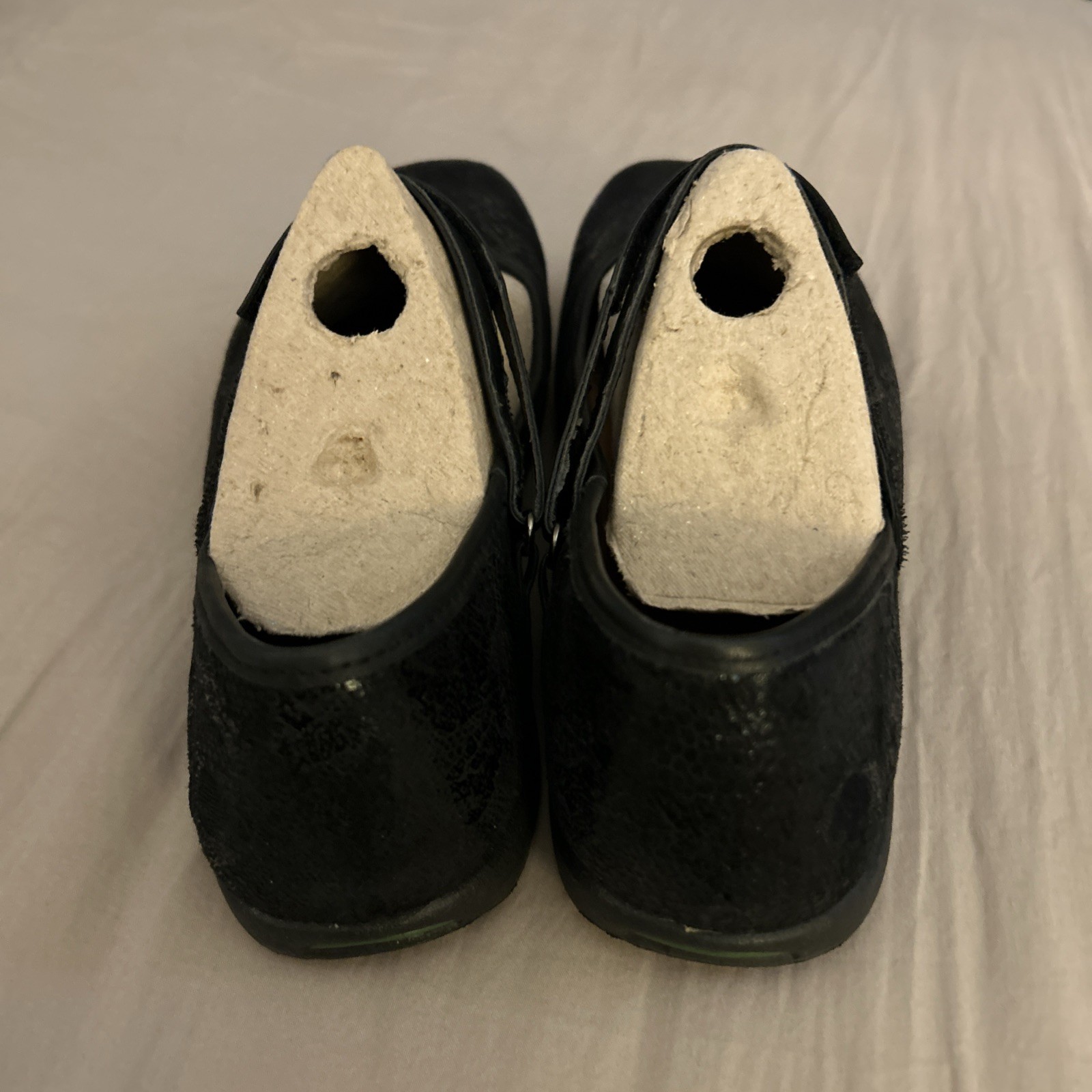 Ladies Kalso Earth Shoe Solar 3 Mary Jane Black Textured Leather US 7.5 B Adj