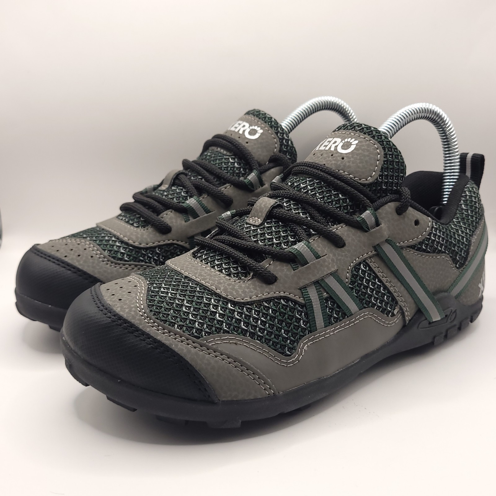 Xero TerraFlex II Womens Size 6.5 Barefoot Running Hiking Shoes Green Gray EUC