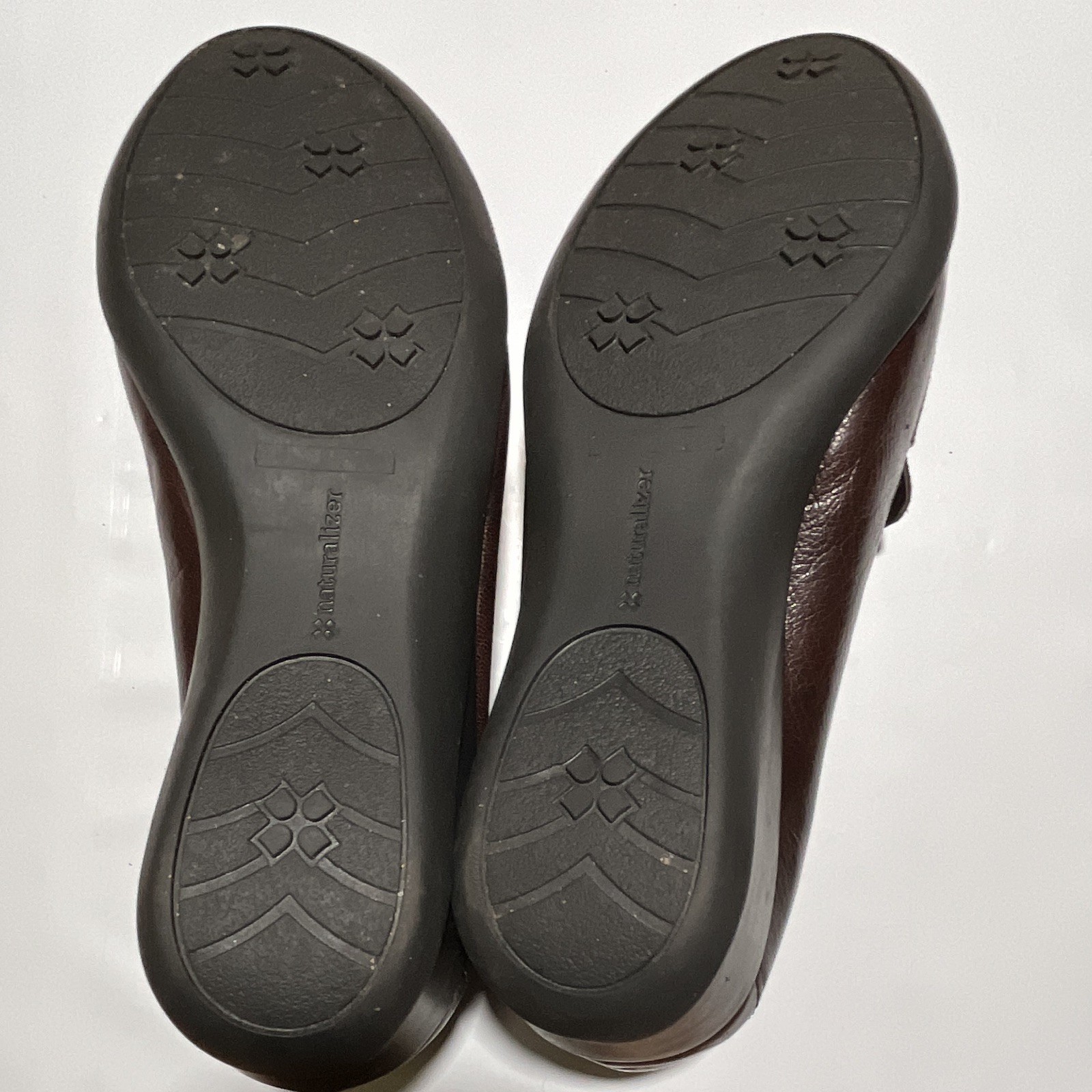 Naturalizer Ashlyn N5 Comfort Brown Leather Wedge Loafers Slip On 8W