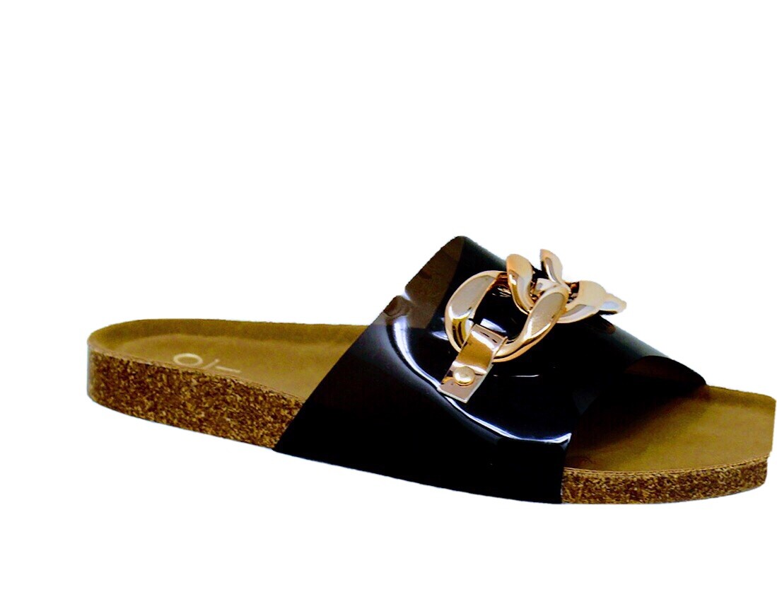 Ship N 24 Hours. New- Yoki Womens Transparent Strap Chain Band Slippers Size 8.5