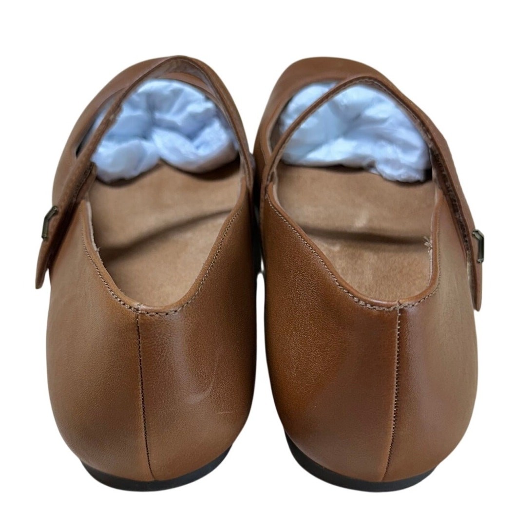 Vionic Alameda Mary Jane Flat Brown Leather Women’s Size 9 WIDE EUC