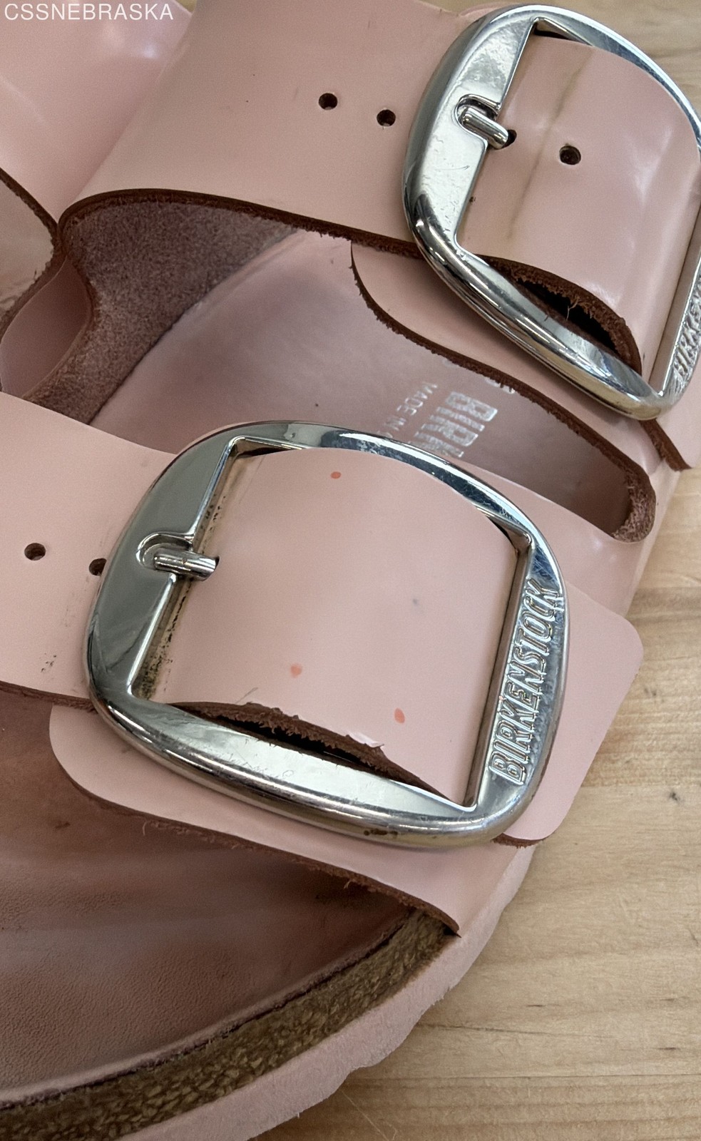 Birkenstock Arizona Big Buckle Rose Patent Leather Sandals Size 41 W10 M8