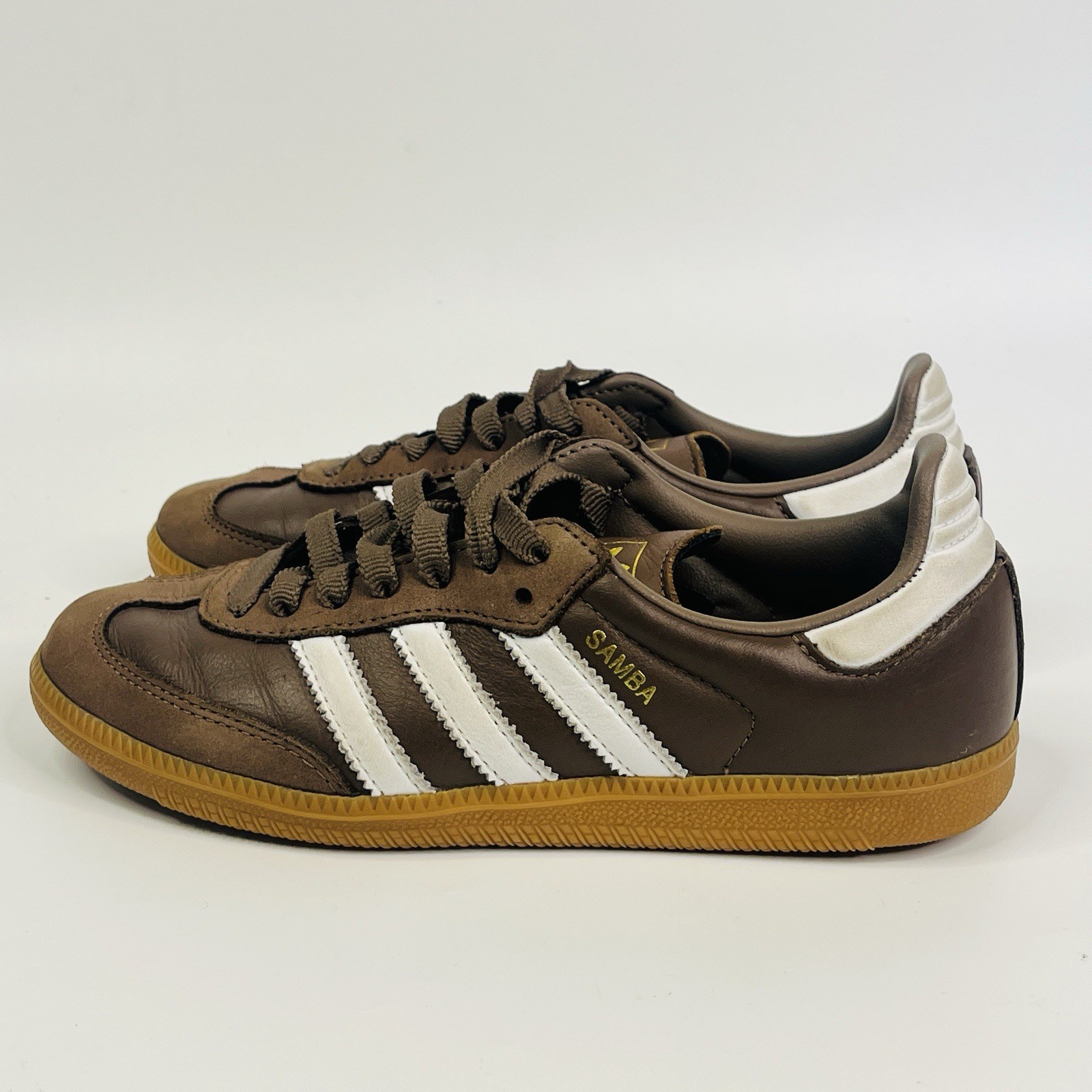 Adidas Samba OG Earth Strata White Gold IE6522 US5 UK3.5 EU36 Womens Brown