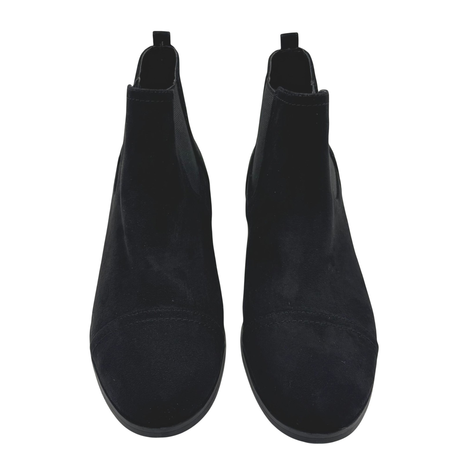 Unisa Untayes Black Chelsea Booties Size 10M Quilted Textile Pull On Block Heel