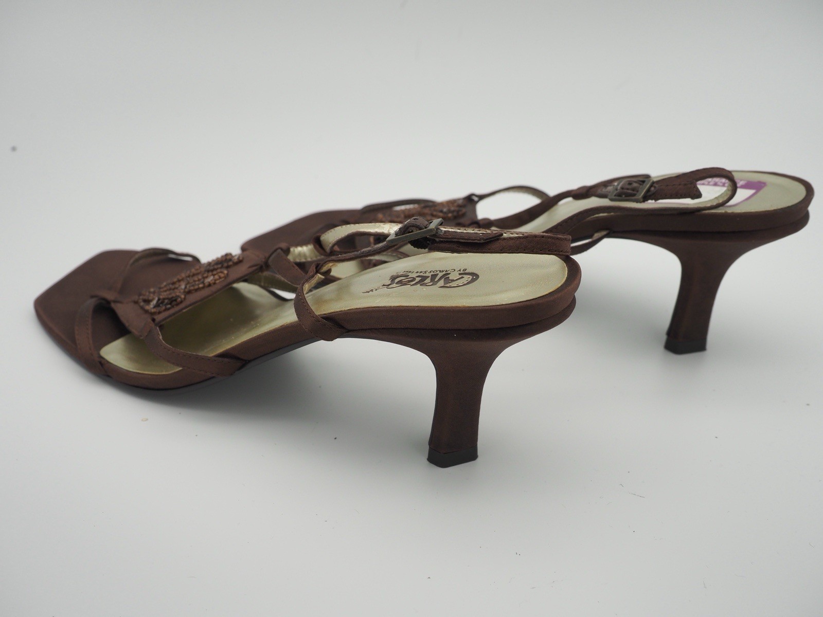 Vintage Tango Sandals CARLOS by Carlos Santana Brown Strappy Square Toe 10M