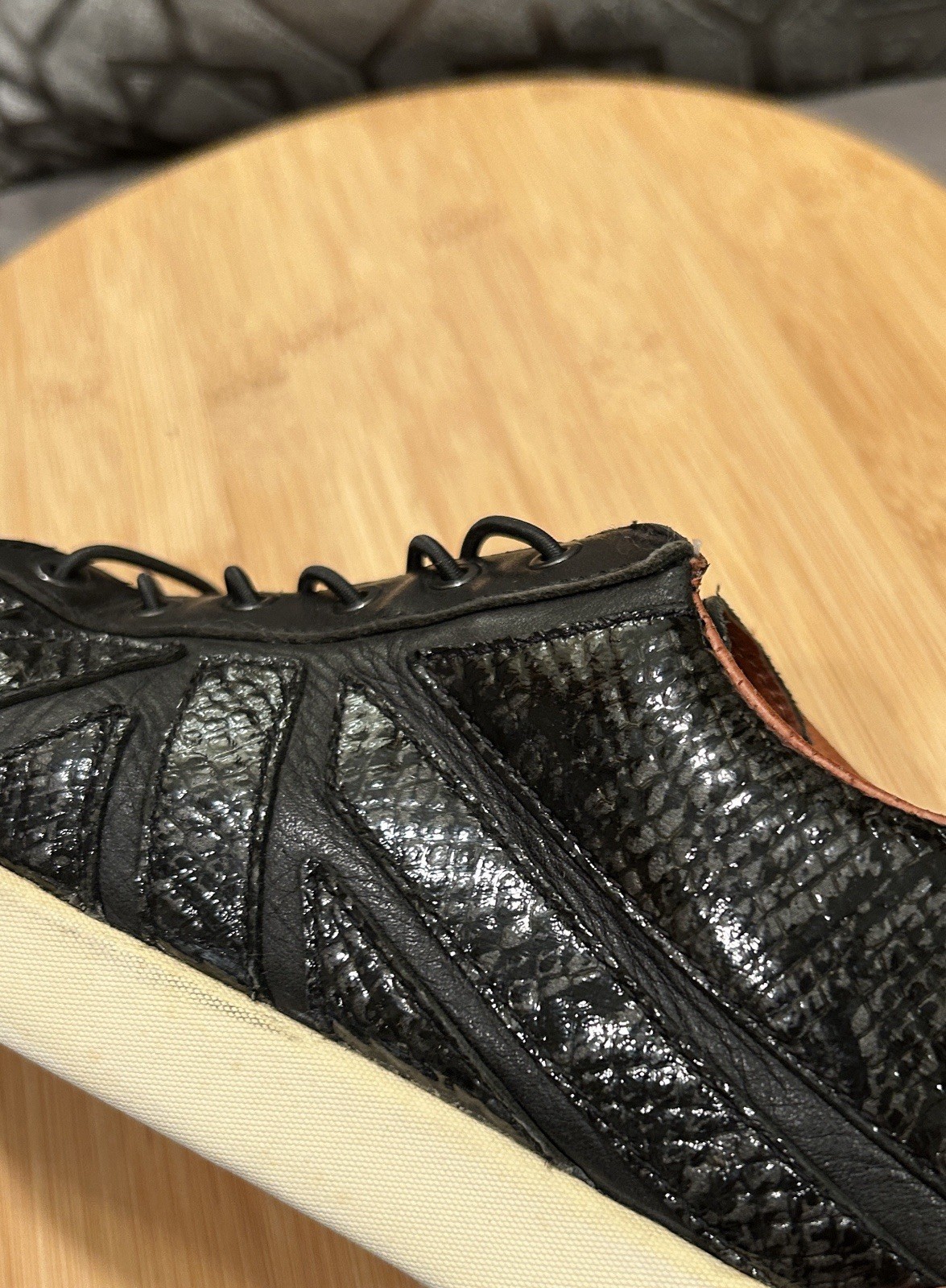 Alexander McQueen X Puma Black Leather Low Lace Up Sneakers Women’s Size 8.5