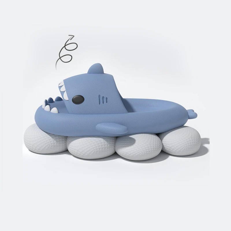 Shark Slides for Women and Men, Cute Shark Slippers Adult Youth Cloudy Summer So