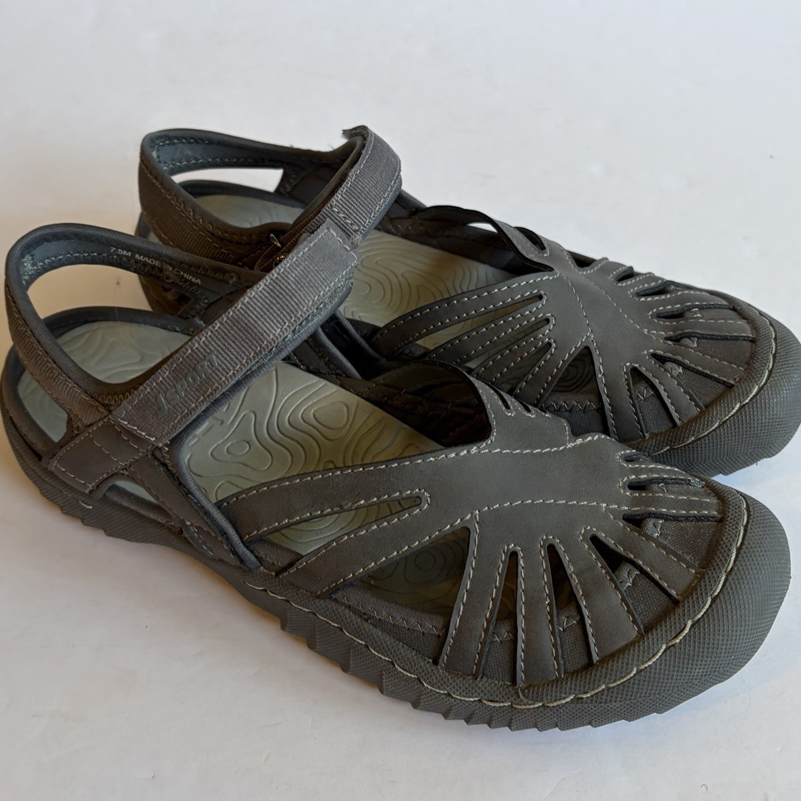 Jambu JSport POPPY Grey Sport Sandals New Womens Shoes, Size 7.5