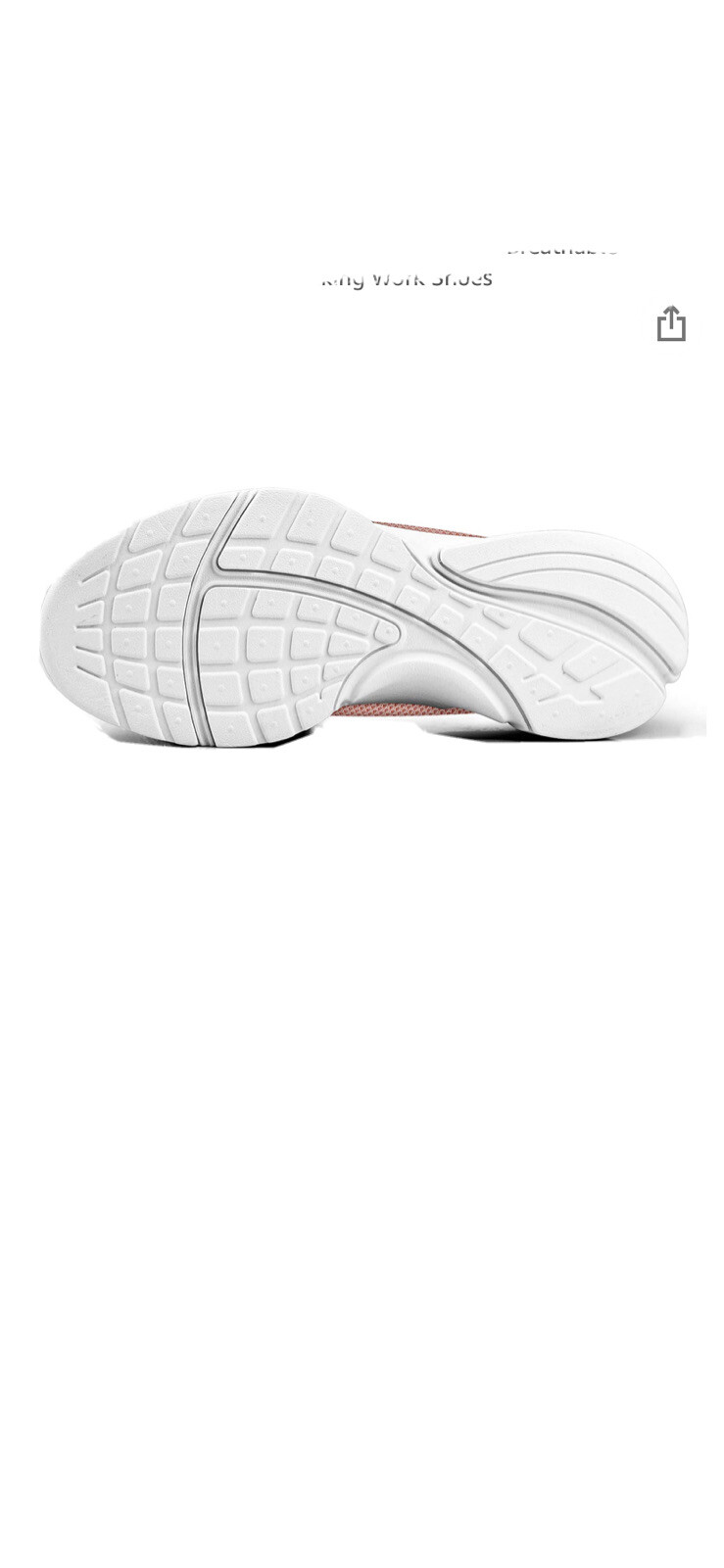 Feetmat Women’s Running Shoes Breathable Mesh Sneakers Sports Size 9.5 Peach