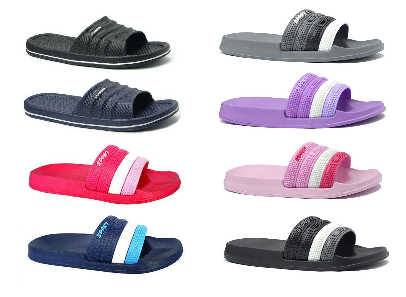 New Women’s Ultra Soft Sports Slide Sandals Shower-Pool-Gym-Garden-House-