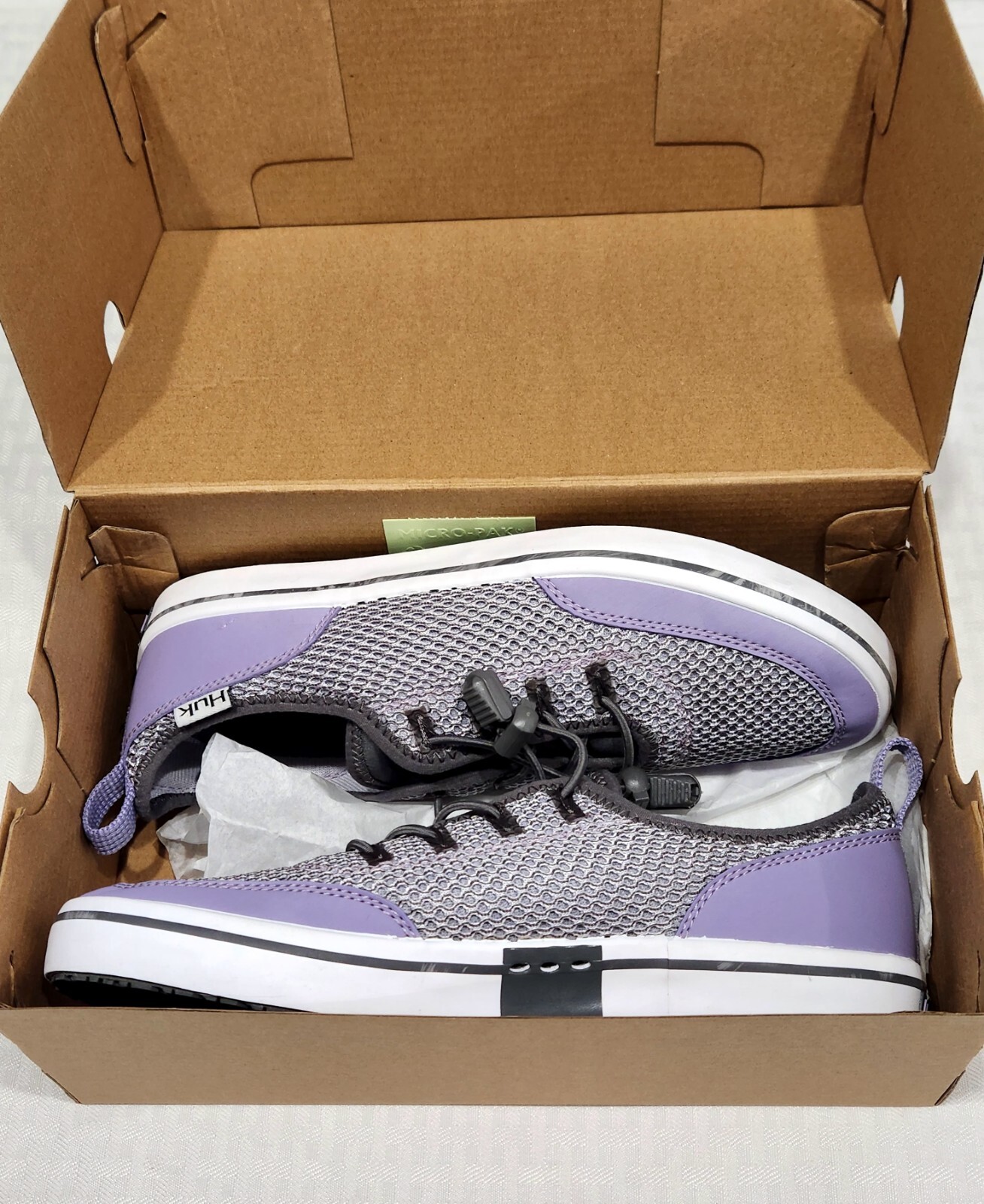 Huk Mania Women’s Size 8 Lilac Purple / Charcoal Grey Performance Fishing Shoes