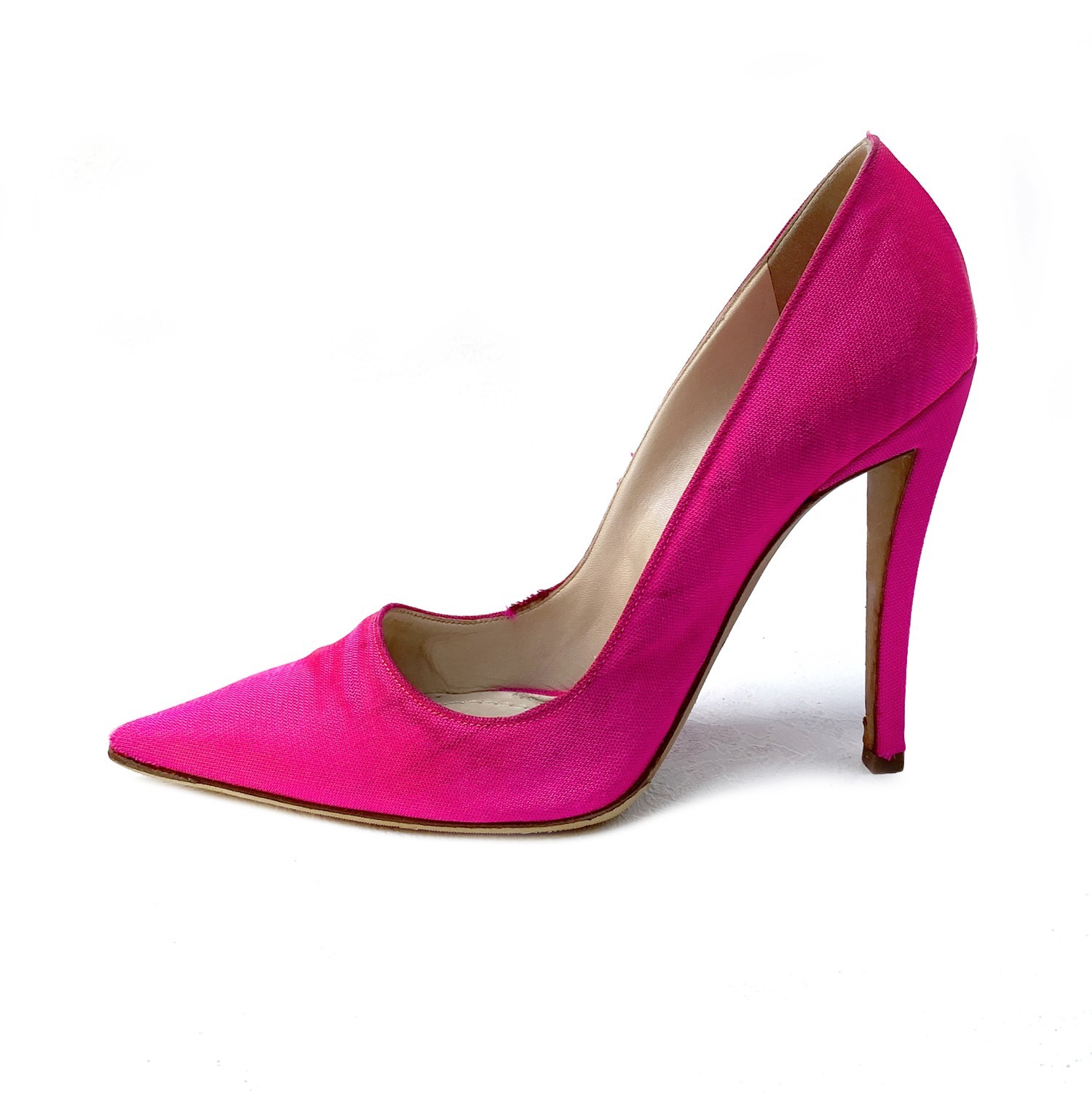 Christian Dior by Raf Simons Neon Pink Cloth Pumps Size US: 9,5 / EUR: 39,5