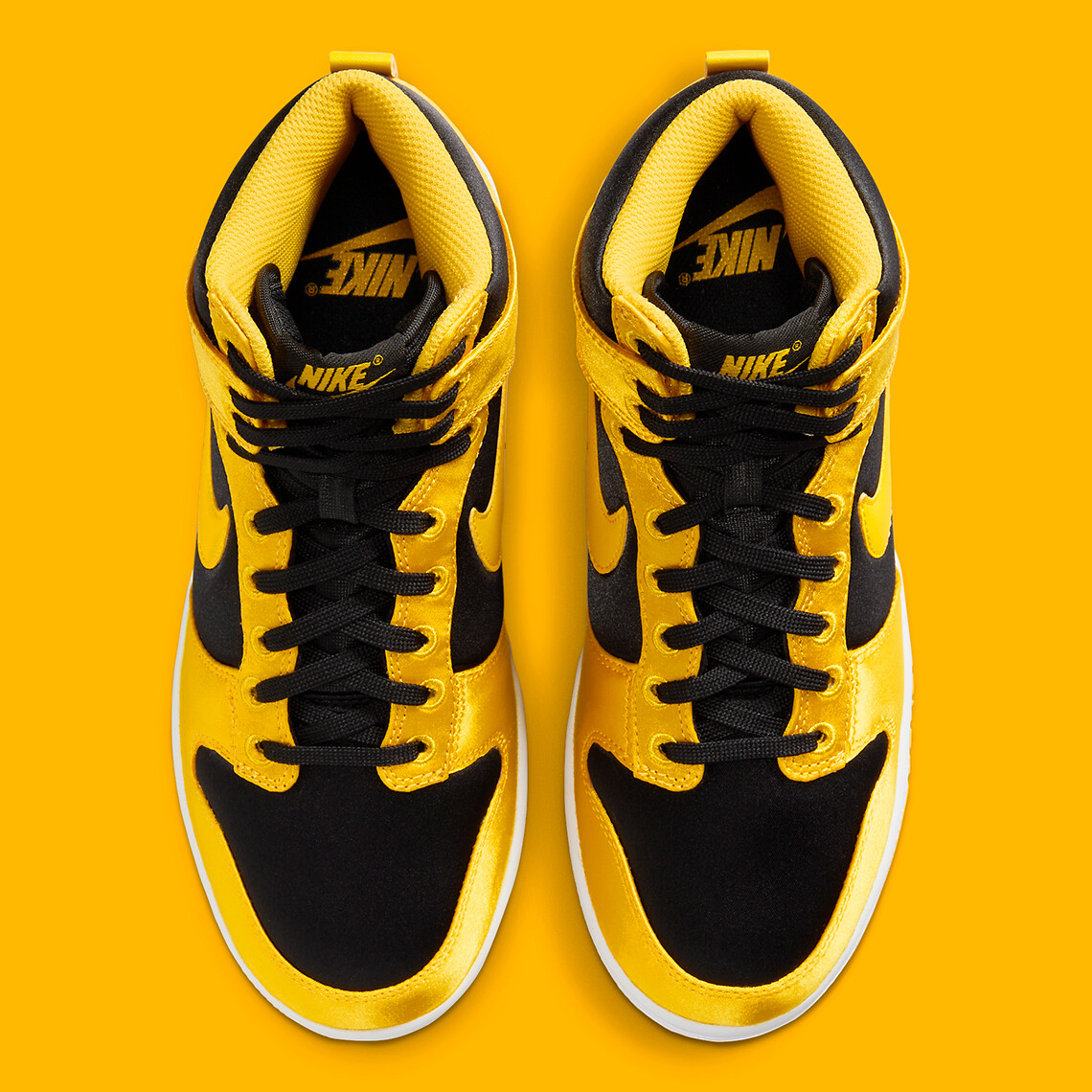 Women’s Nike Dunk High Satin Goldenrod Varsity Maize Black Nby FN4216-001 sz 10