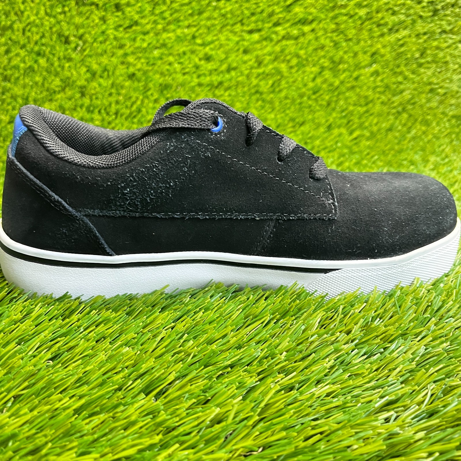 Volcom True Womens Size 7 Black White Blue Leather Composite Toe Work Shoes