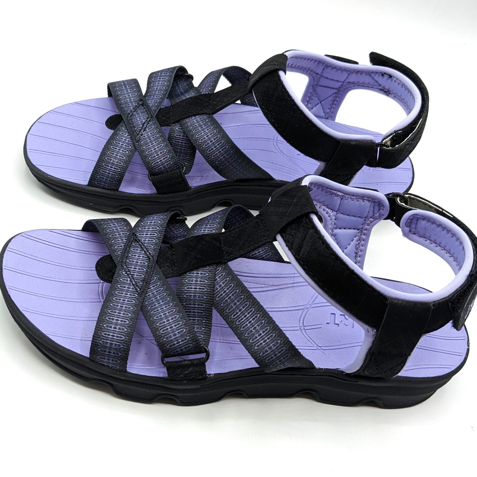 Jsport KAIA Women’s Sports Sandal – Adjustable Straps (Black/Purple) Pick Size