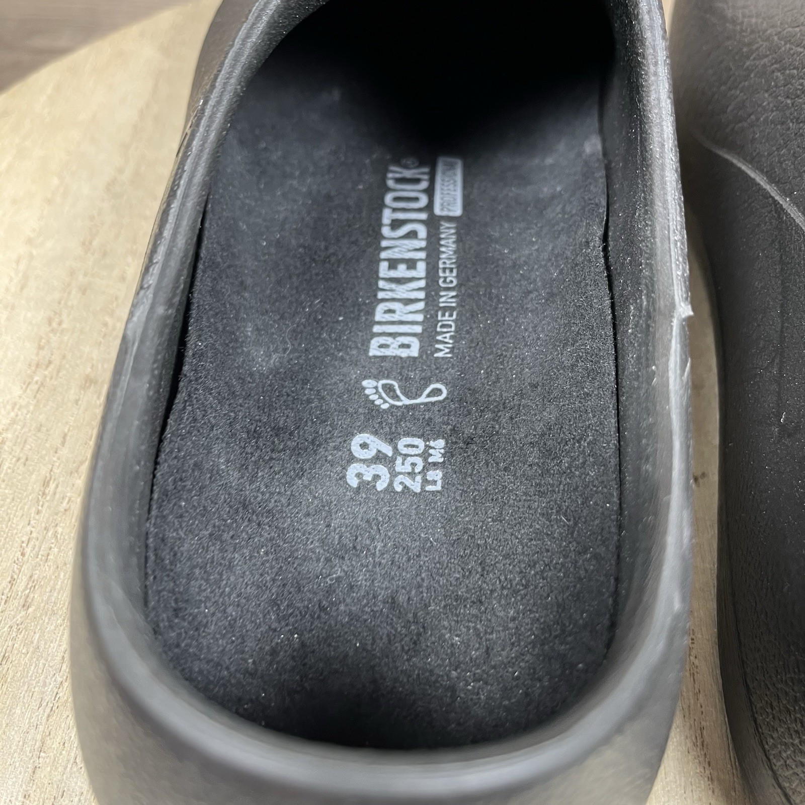 Birkenstock Profi Birki Slip On Work Clog Black Germany Womens Size US 8 EU 39