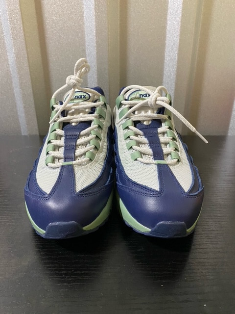 Women’s Nike By You ID NBY Air Max 95 White Blue Mint Green sz 8 Retro Running