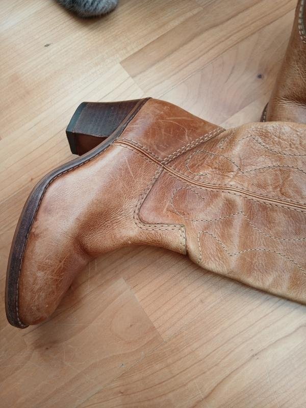 women ecco boots orange leather 34