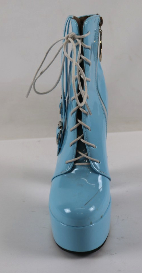 Women’s Pu Synthetic Platform Boots Autumn Boots LaceUp Side Zipper Short Boots