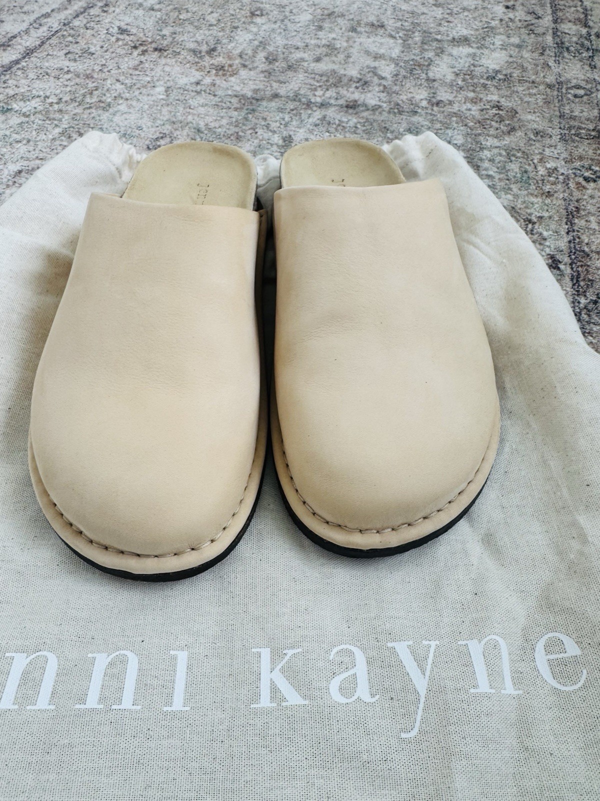 ❤️BEAUTIFUL JENNI KAYNE LEATHER OILED MOC CLOGS 37 NEW