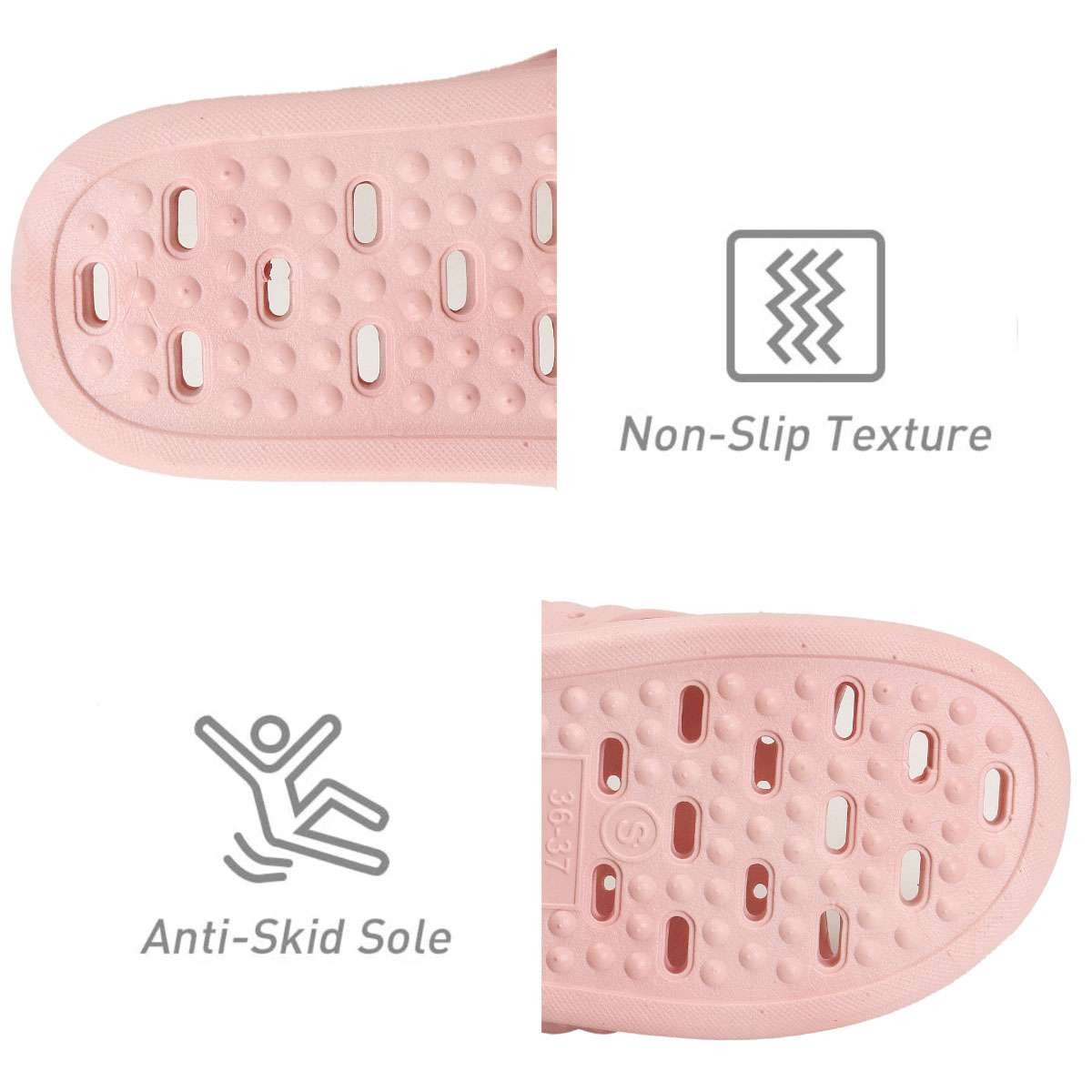 Mens Women Shower Shoes Quick Dry Non-Slip Bathroom Slippers Dorm Home Slides US
