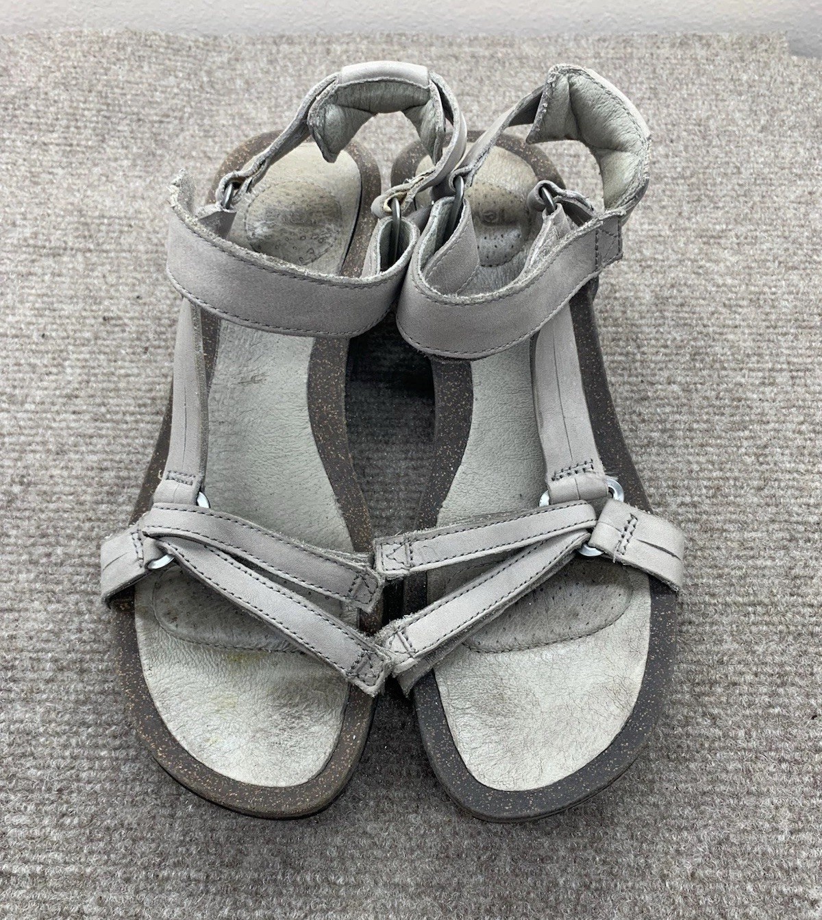Teva Ysidro Women’s Universal Wedge Scrappy Sandals 7.5 Beige Leather Slingback