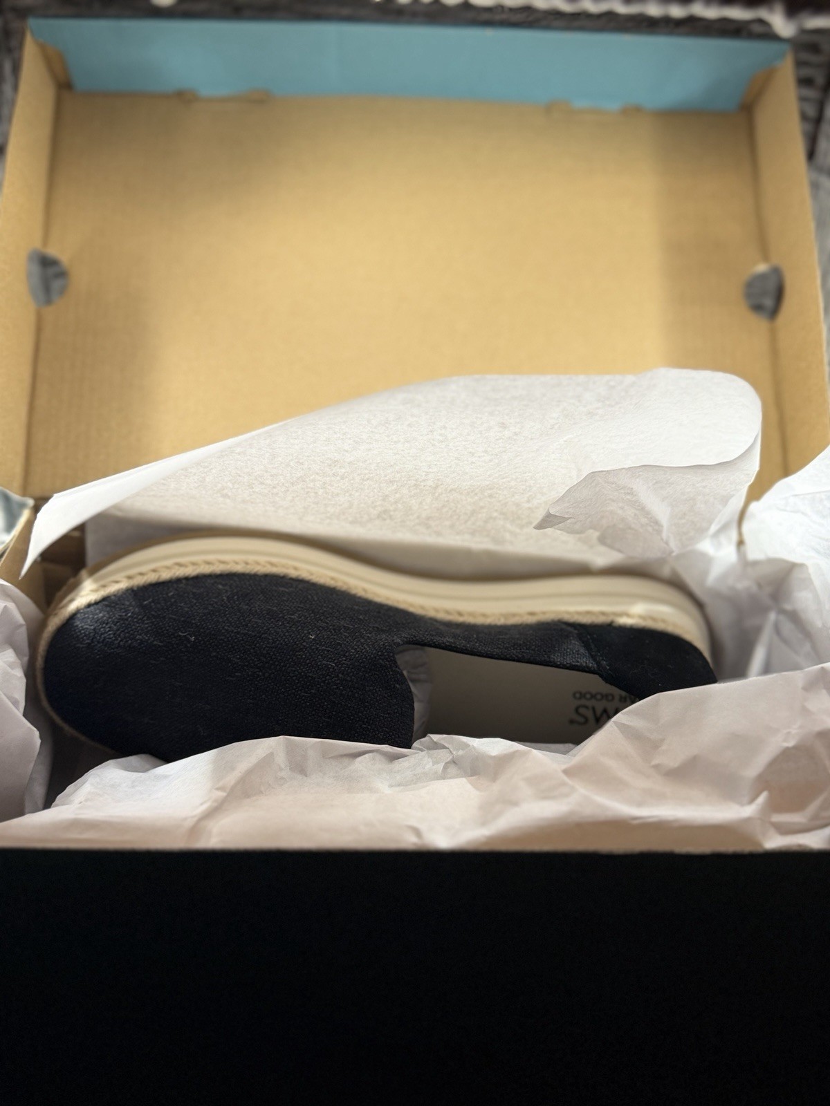 Tom’s Black Two Tone Slub/suede